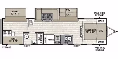 Dual Entry Rear Bunkhouse Family Unit - $122/wk - Image 2