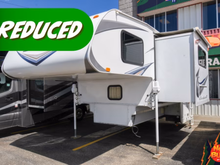 Side Entry Single Slide Truck Camper - $90/wk—ON SALE